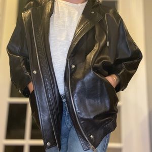 Alexander wang drop siege lambskin bomber